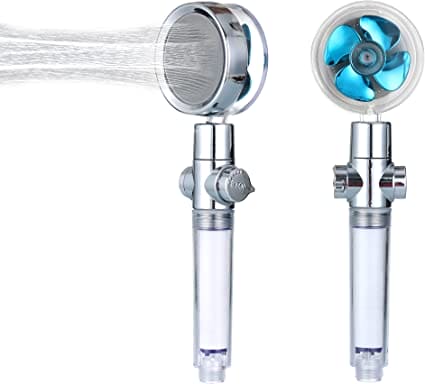 Propeller Shower Head, Bathroom Turbo Fan Shower, Adjustable Handheld Shower Head, 360°Turbo Fan Shower With Filters, Vortex Shower Head, Hydro Jet Shower Head, Fan Shower Head, Propeller Driven Handheld Shower Head with Filter