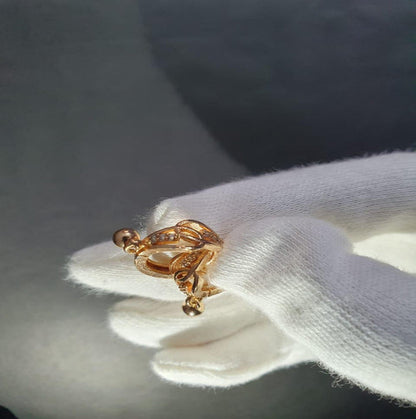 Elegant Golden Metal Hoop Earrings